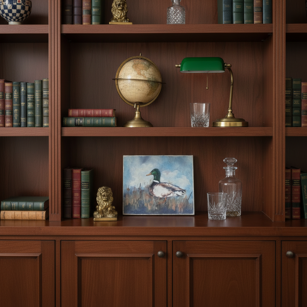 Canvas Wall Décor w/ Duck Image, Distressed Finish