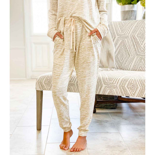 Tiger Stripe Effortless Lounge Jogger   Off White/Shell   -Asst.: Small