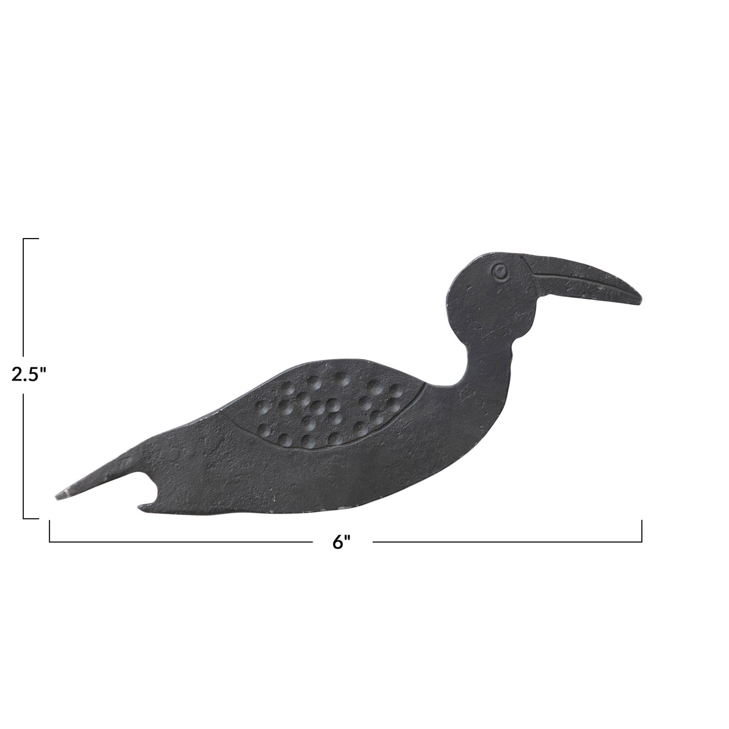 Metal Bird Bottle Opener, Black