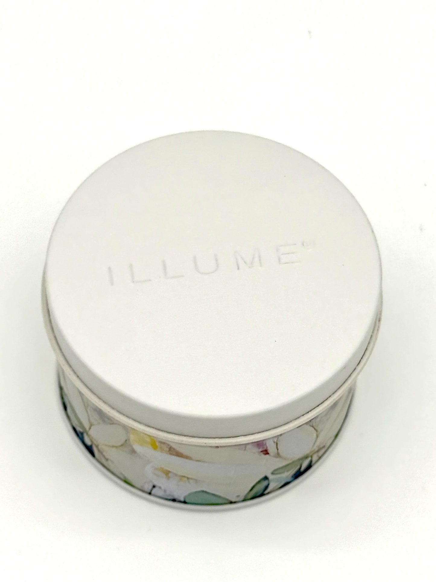 Gardenia Printed Tin Candle