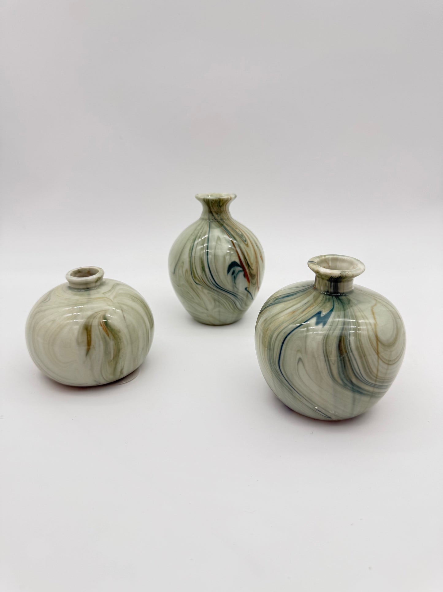 Stoneware Bud Vases-Set of 3