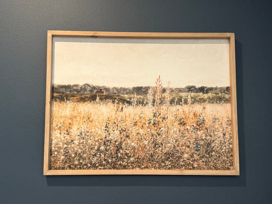 Framed Wildflower Landscape Wall Art