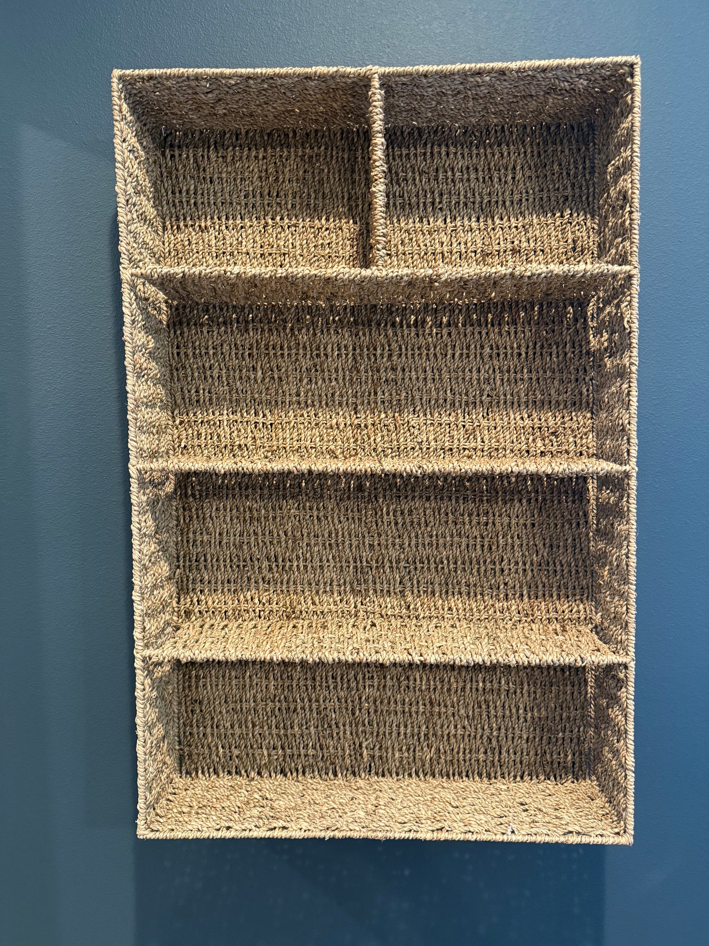 Hand Woven Seagrass basket with 5 Sections