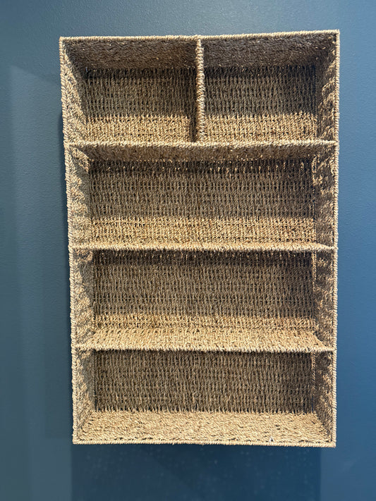 Hand Woven Seagrass basket with 5 Sections