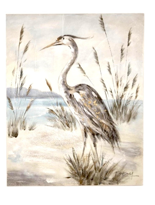 Shores Birds Large Wall Art-Single Heron