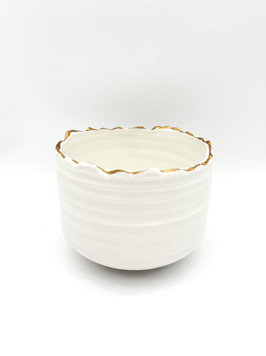 Gilded Organic Edge Pot, 5"
