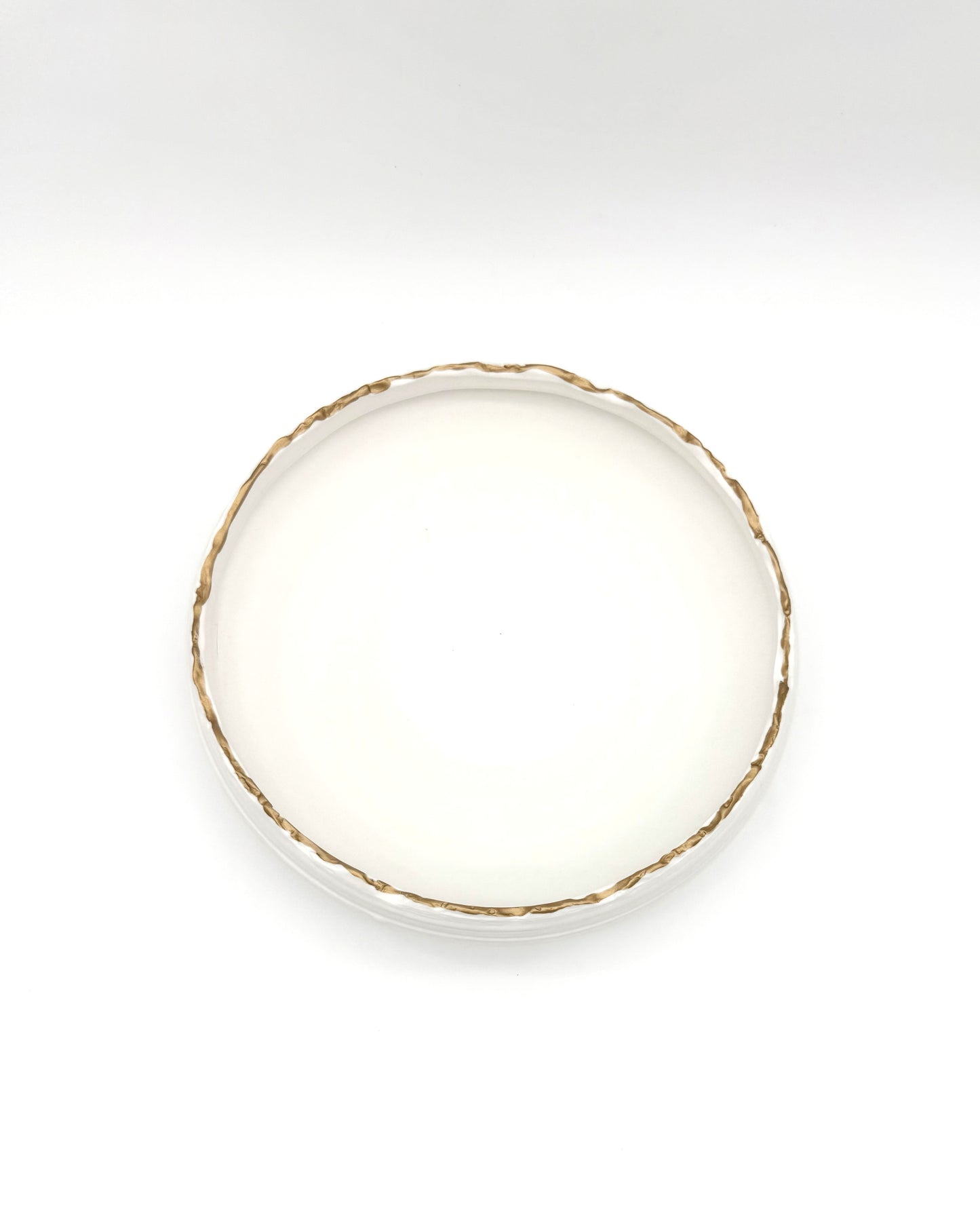 Gilded Organic Edge Shallow Bowl, 9.25"