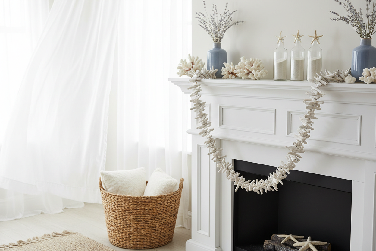 White Washed Driftwood Garland