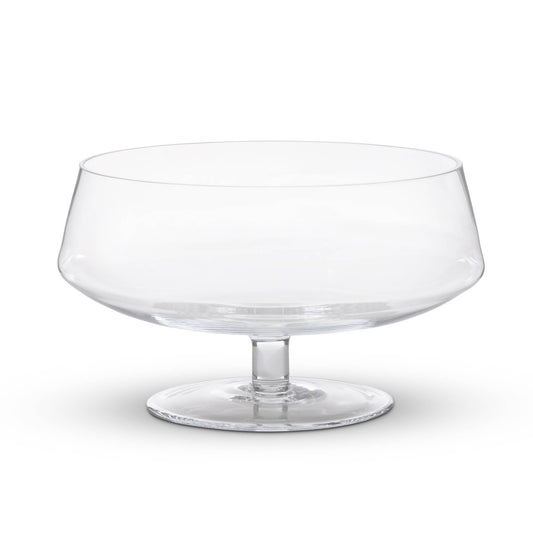 Basia Glass Stemmed Low Bowl
