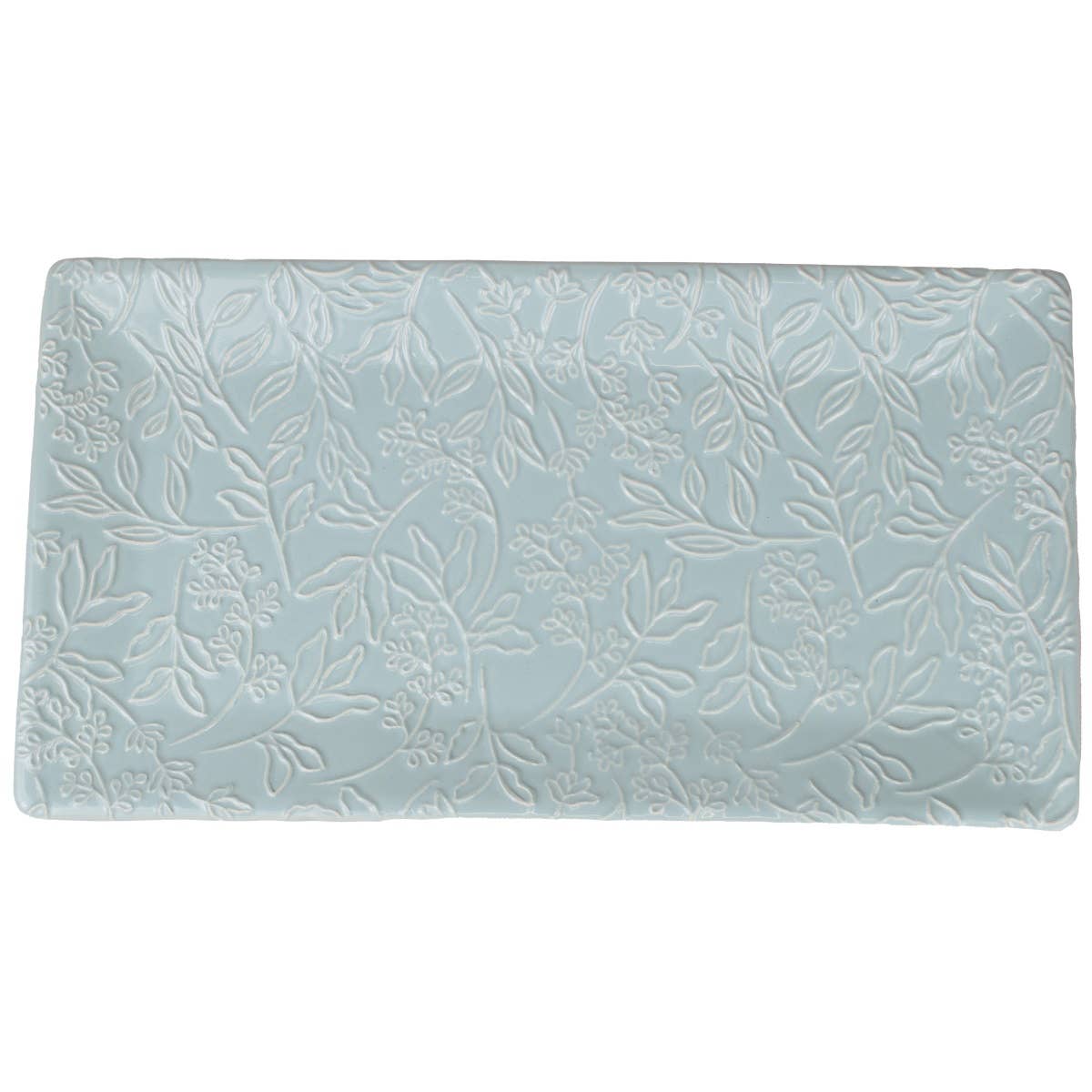 Lillian Rectangle Platter   Blue/White   12x6.5