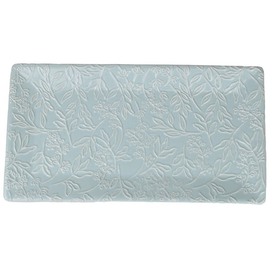 Lillian Rectangle Platter   Blue/White   12x6.5