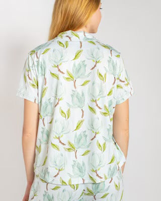 Audrey Short Sleeve Button Up Sleep Shirt