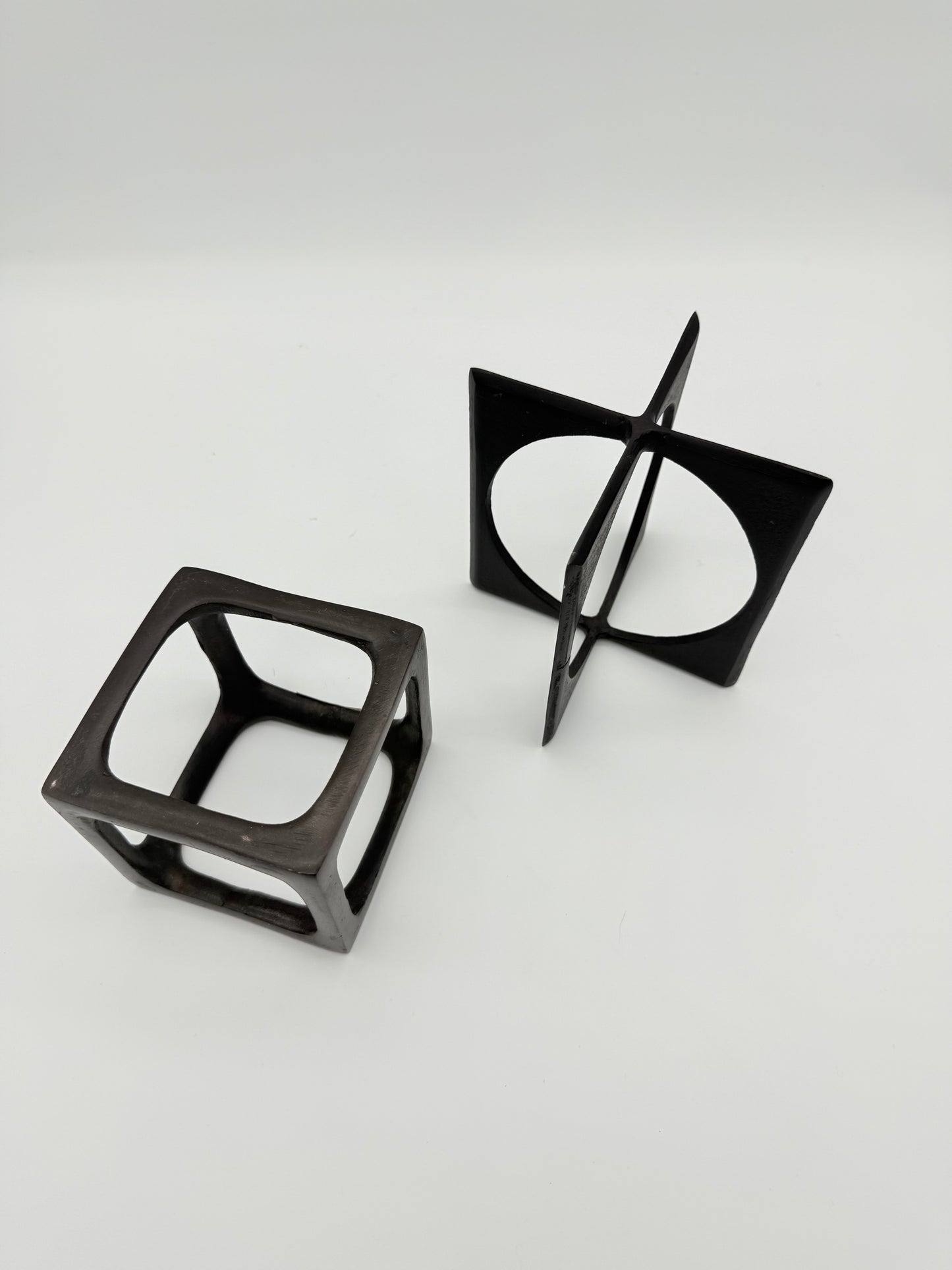 Black Decorative Metal Accessories-Set of 2