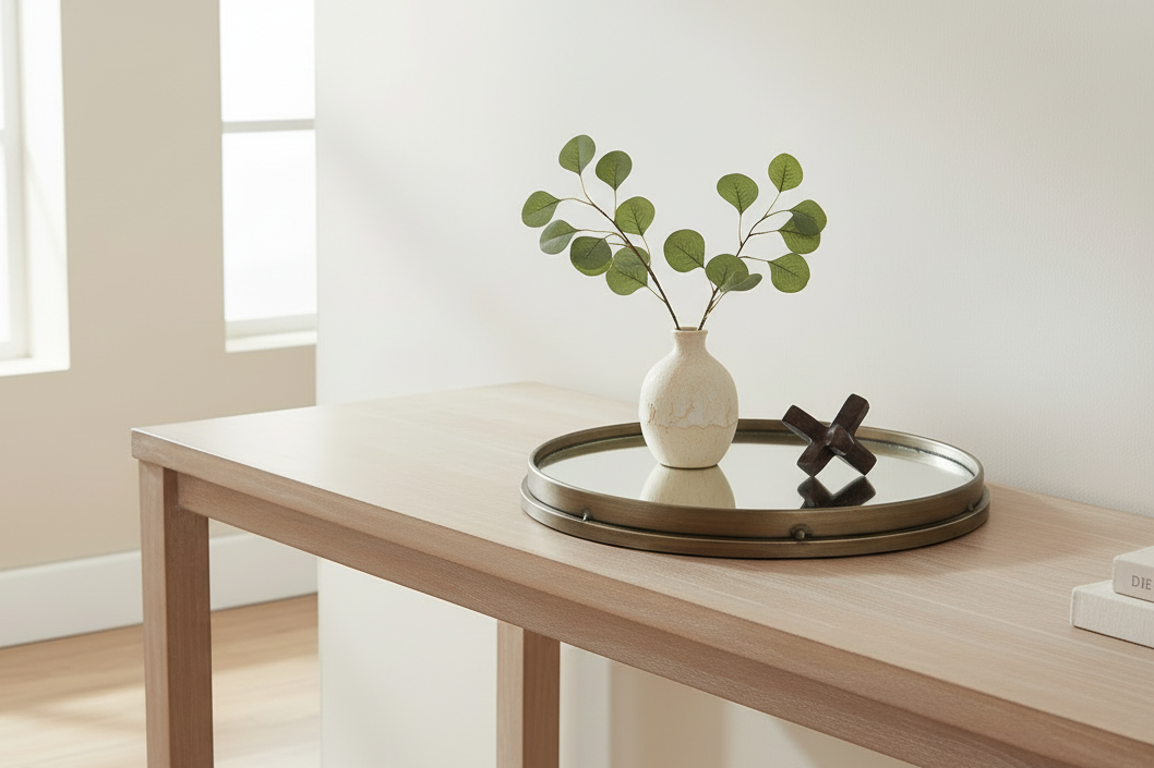 Park Hill Collection Iron Frame Mirrored Tray