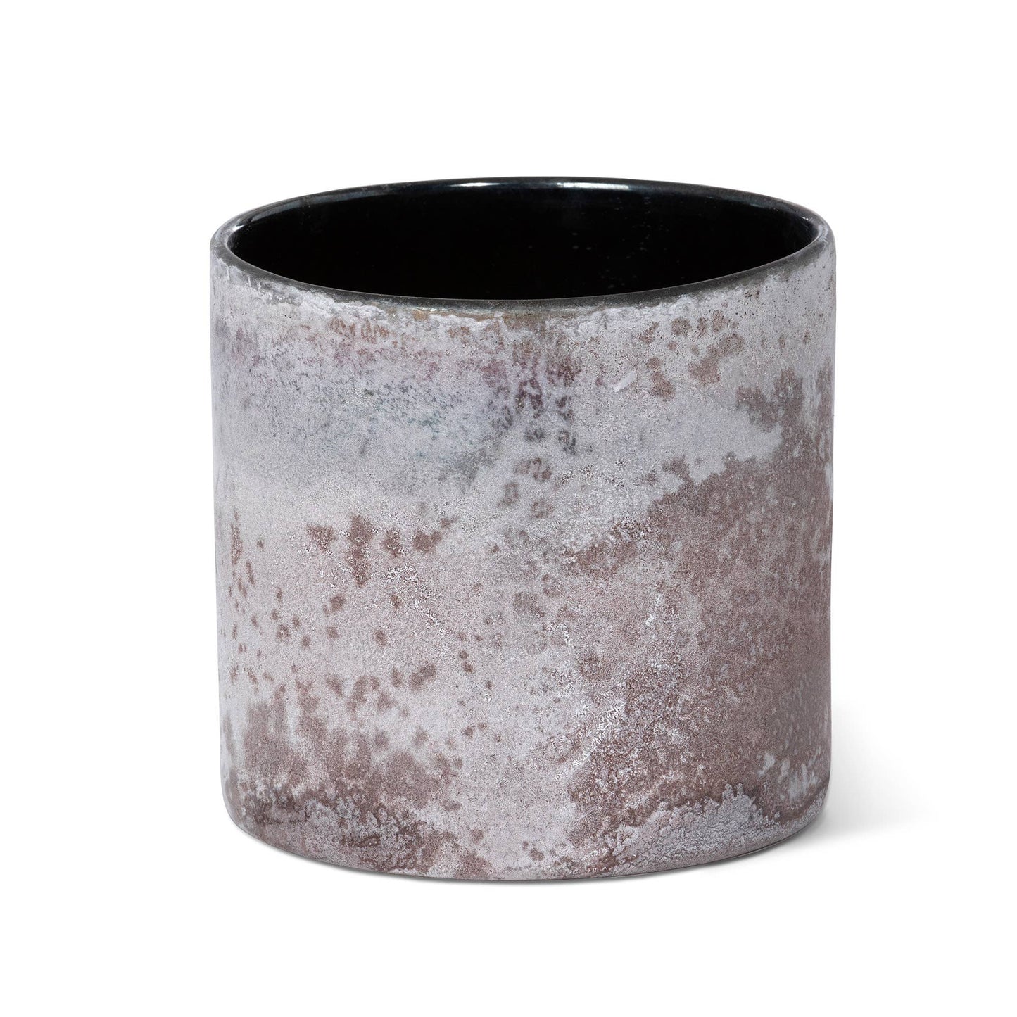 Frosted Amethyst Luster Glass Cylinder Vase