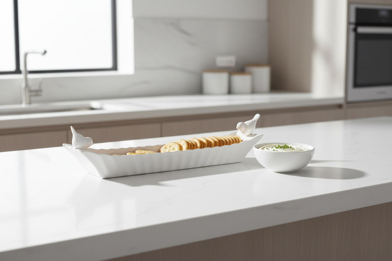 Ceramic Cracker Dish with 2 Birds