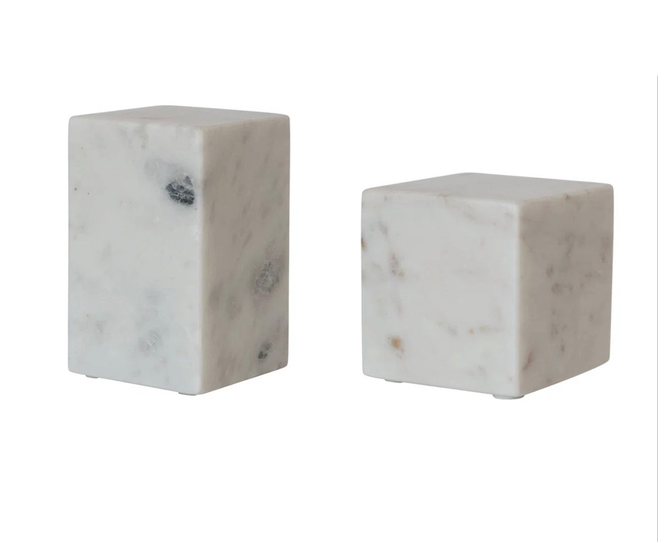 Cube & Cuboid Bookends, Set of 2