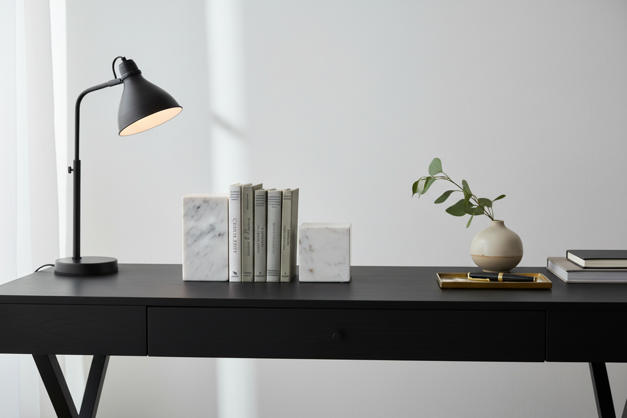 Cube & Cuboid Bookends, Set of 2