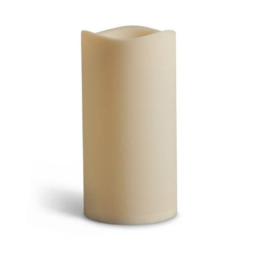 6"D x 9"H Wavy Edge Resin Indoor/Outdoor LED Candle