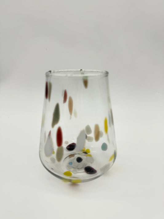 Blown Confetti Drinking Glass