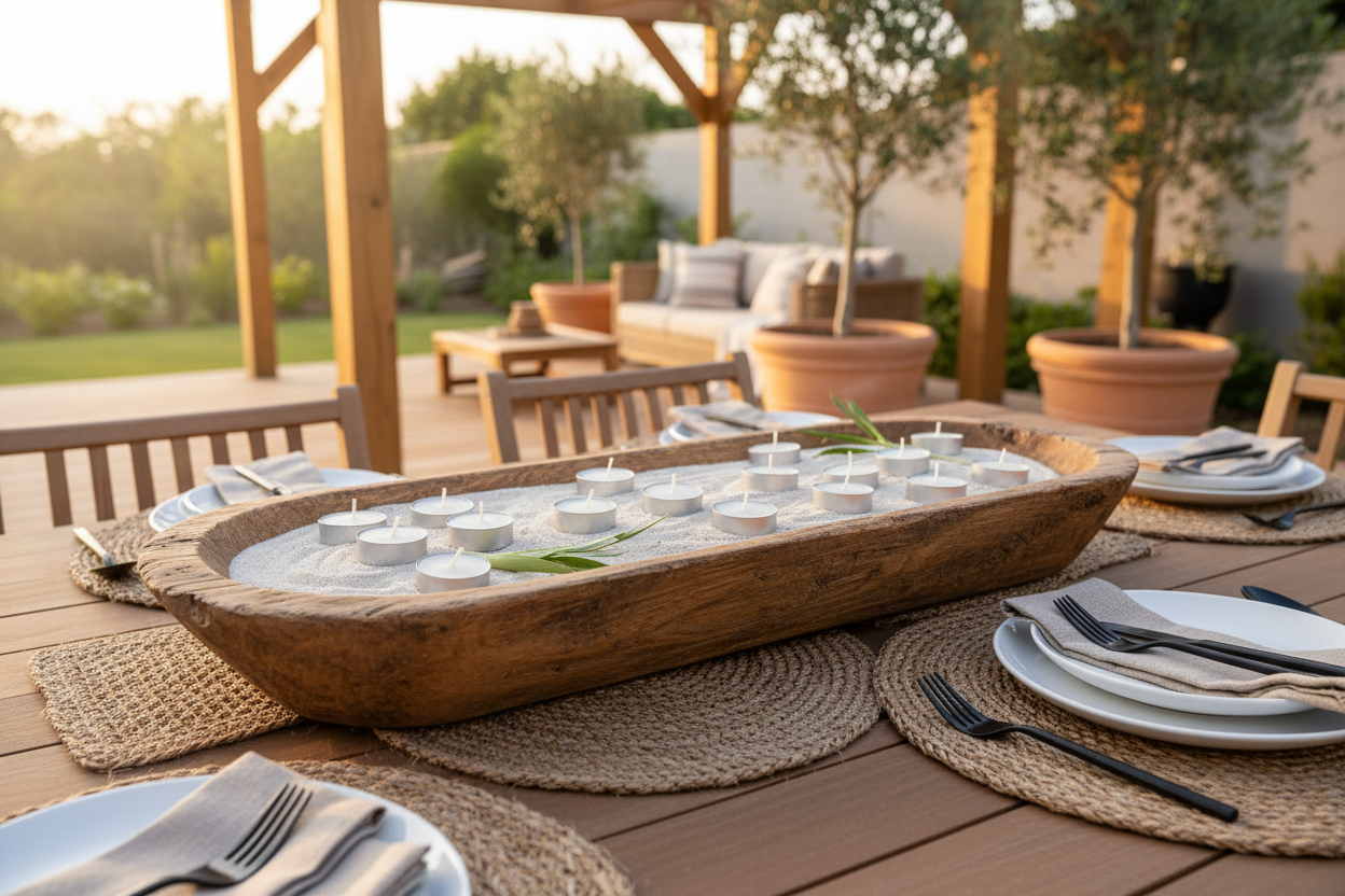 Citronella & Lemongrass Scented Tealights in Box, Natural, Set of 24