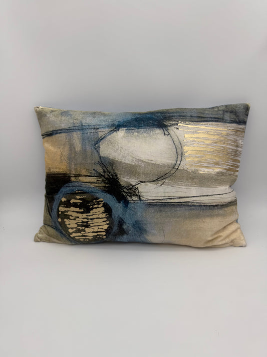 Cotton Velvet Lumbar Pillow, Multi Color
