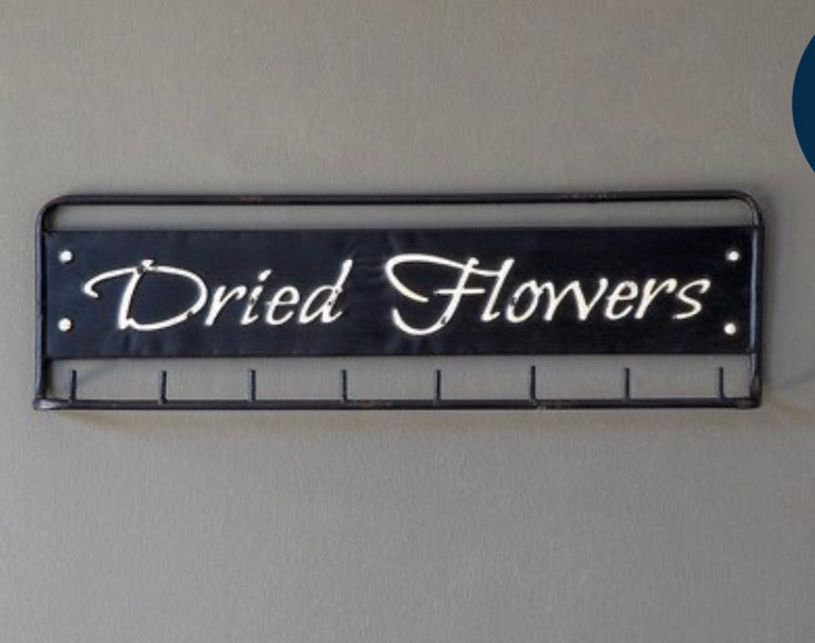 "Dried Flowers" Metal Hanging Rack