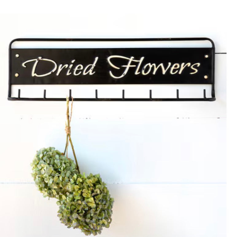 "Dried Flowers" Metal Hanging Rack