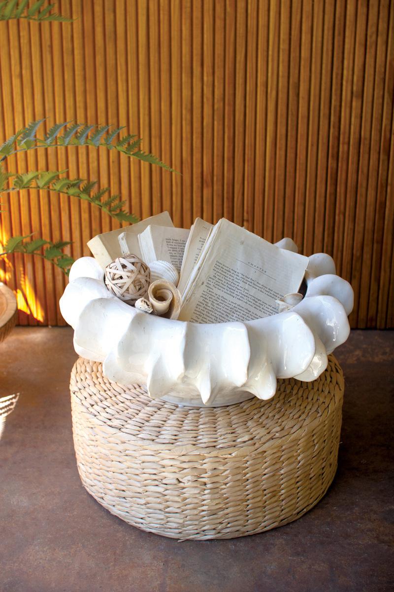 Organic White Ceramic Bowl