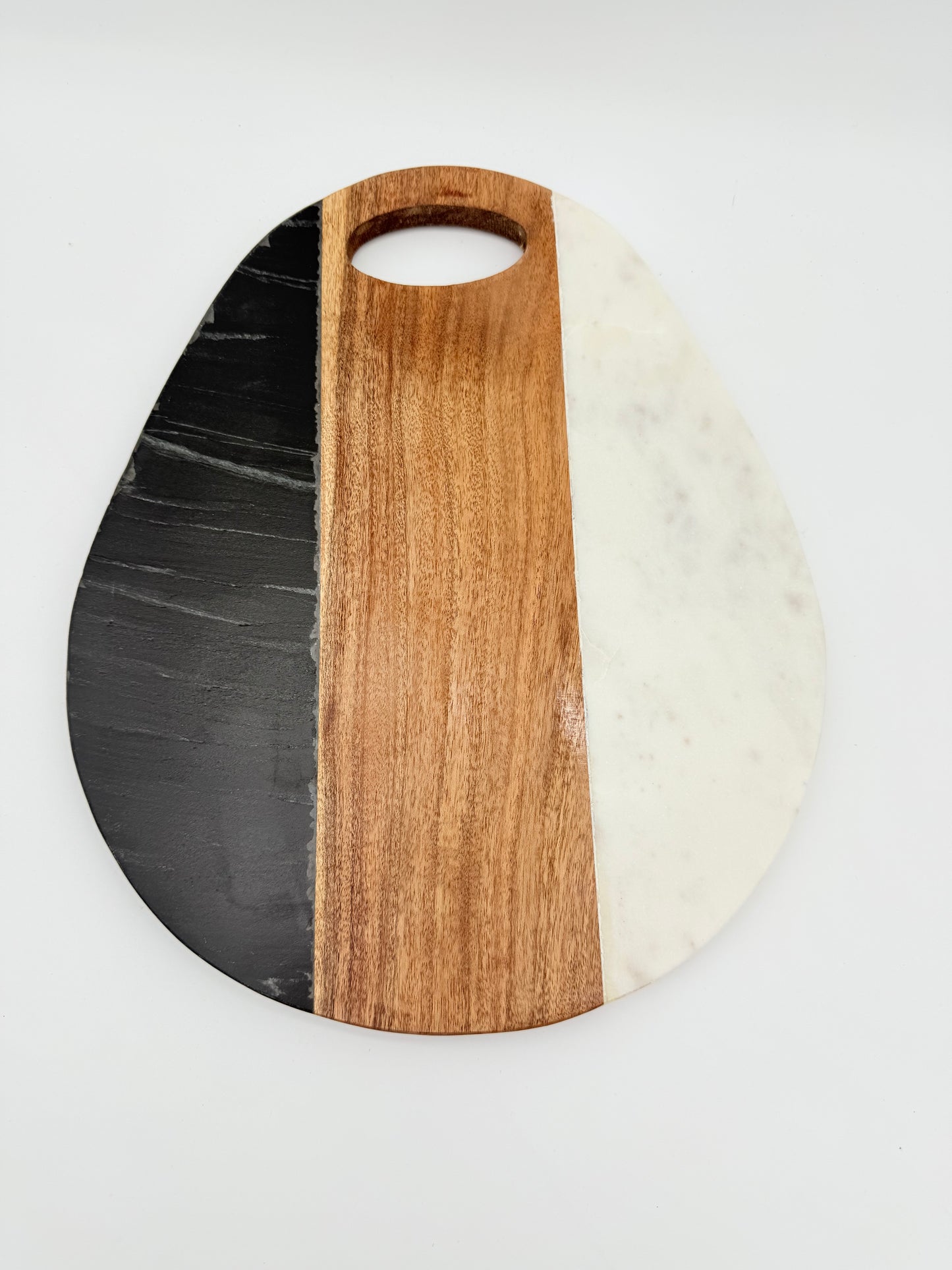 Marble and Acacia Wood Cheese/Cutting Board