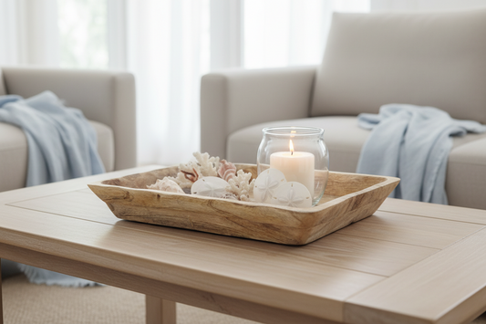 Mango Wood Scalloped Tray