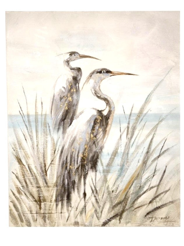Shores Birds Large Wall Art-Two Herons