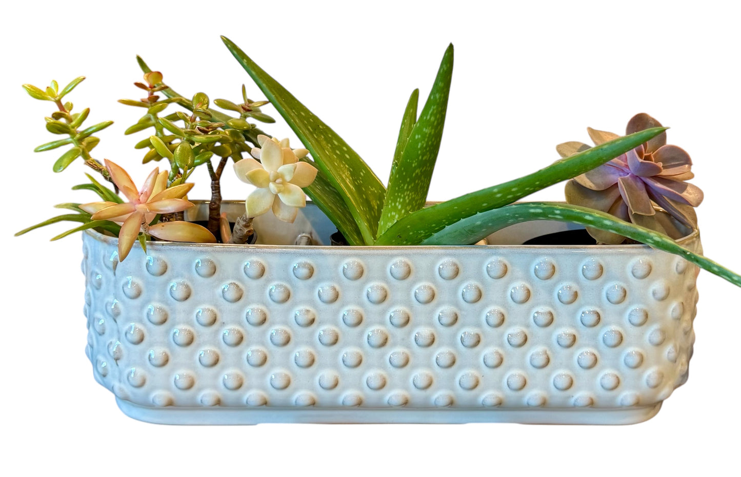 Stoneware Hobnail Planter