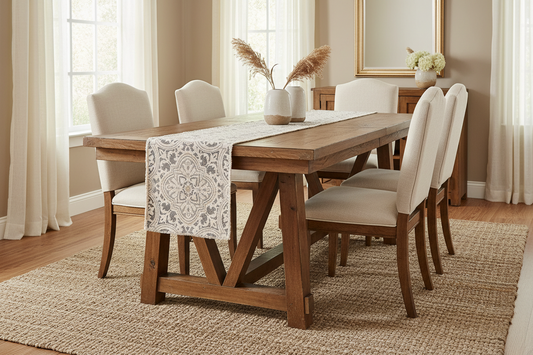 Table Runner with Frayed Edge