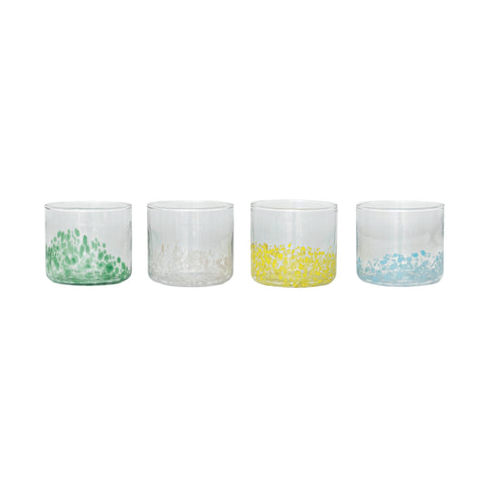 Hand-Blown Confetti Drinking Glass