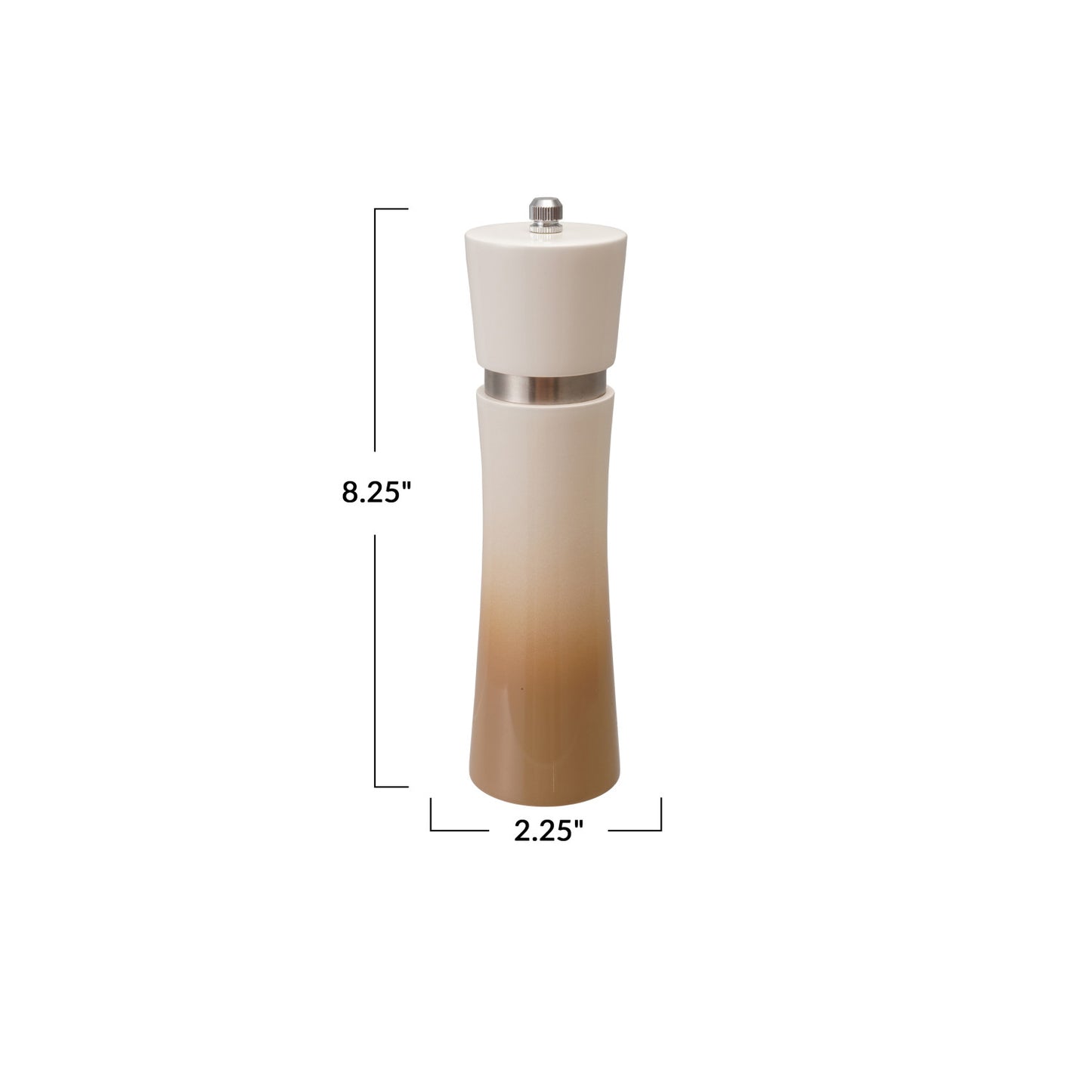 Salt/Pepper Mill, Cream & Tan Color Ombre