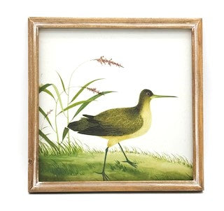 Square Wood Framed Bird Image