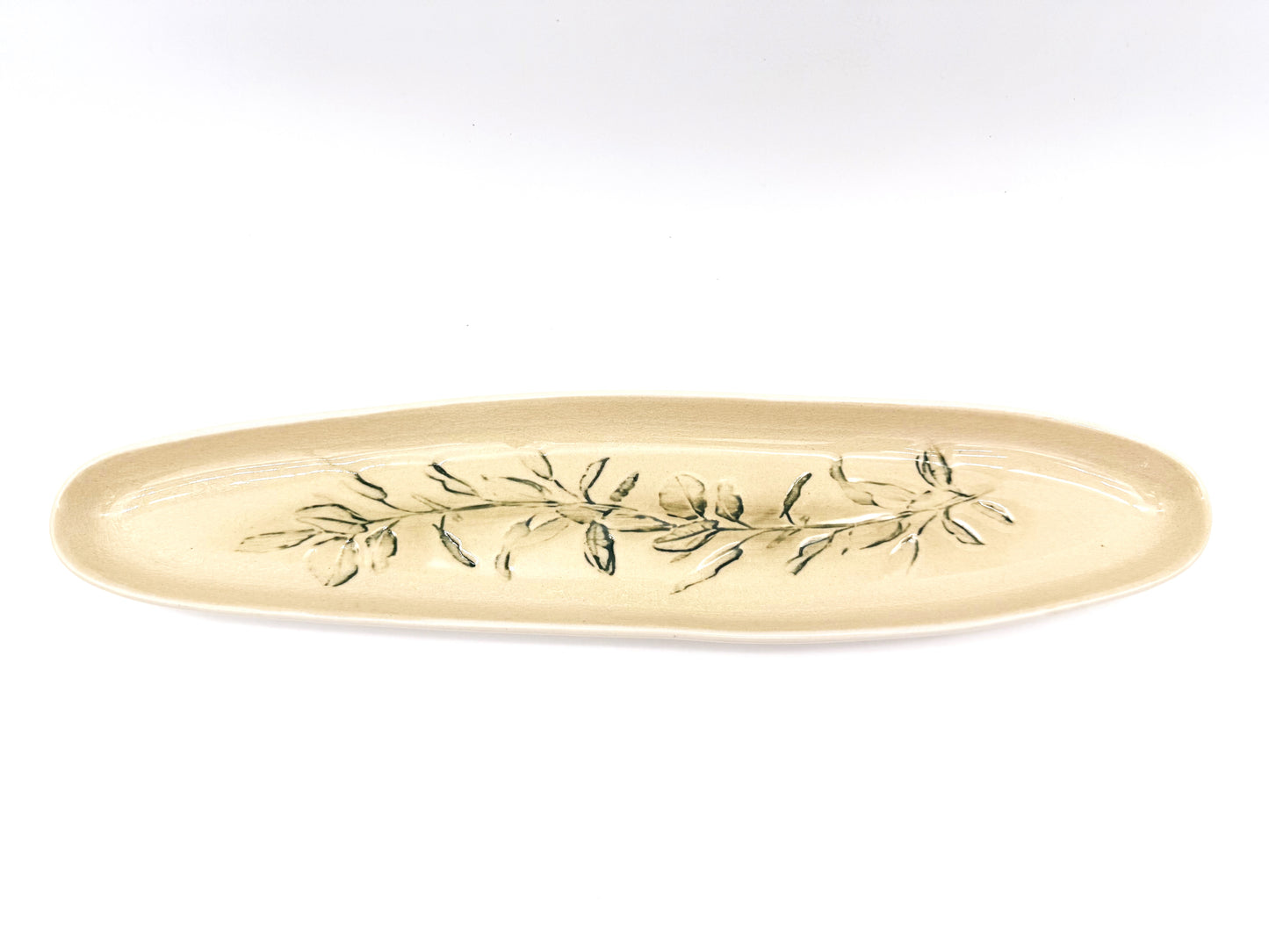 Oval Botanical Stoneware Tray