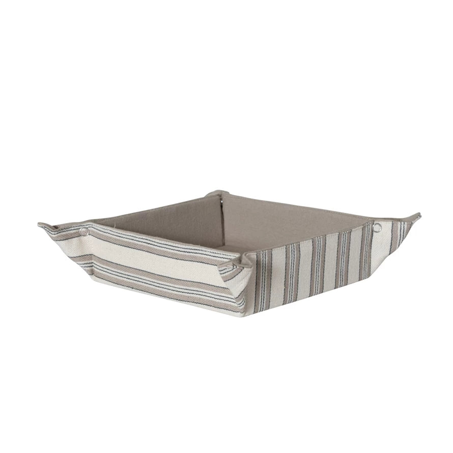 Woven Cotton Basket & Snaps