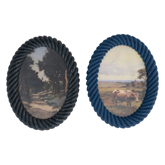 Oval Resin Twisted Photo Frame, 2 Colors (Holds 5" x 7" Photo)