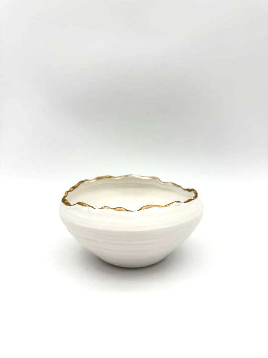 Gilded Organic Edge Bowl, 6"