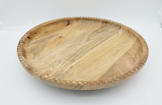 Mango Wood Scalloped Lazy Susan